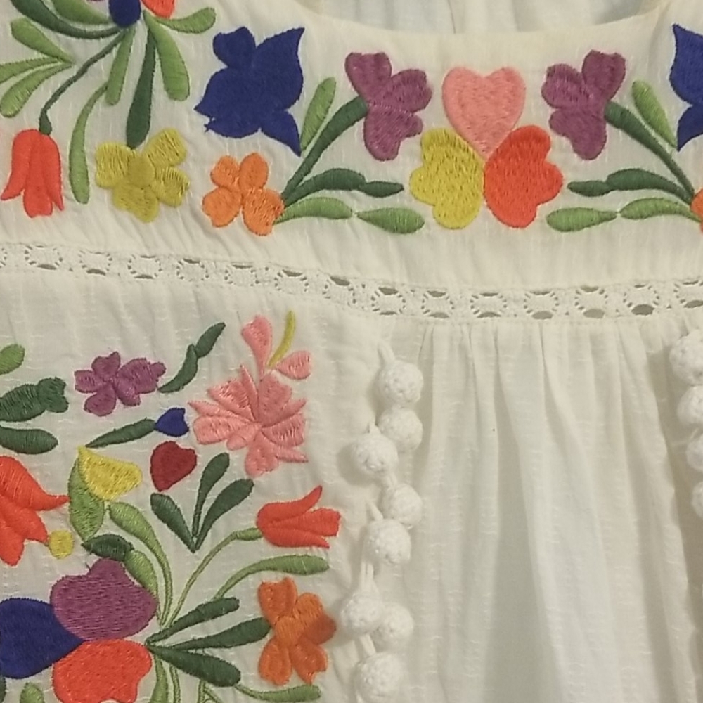 Anthropologie Vanessa Virginia pom pom peasant top - Picture 3 of 8